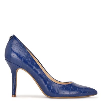 Nine West Fifth 9x9 Pointy Tå Pumps Dam Blå | 5906KSEDL