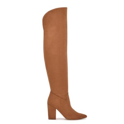 Nine West Goforit Over The Knee Lackstövlar Dam Bruna | 5914UIJVE