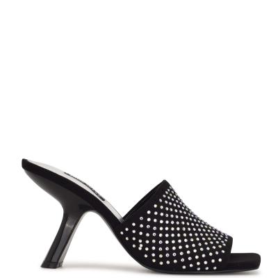 Nine West Partie Klackar Slidesandaler Dam Svarta | 6342HPLEI