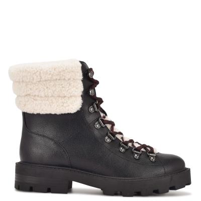 Nine West Rima Combat Lug Sole Kängor Dam Svarta | 2950HXIBP