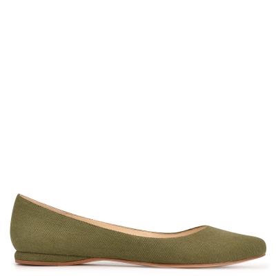 Nine West Speakup Almond Tå Ballerina Dam Olivgröna | 1586BIPOW