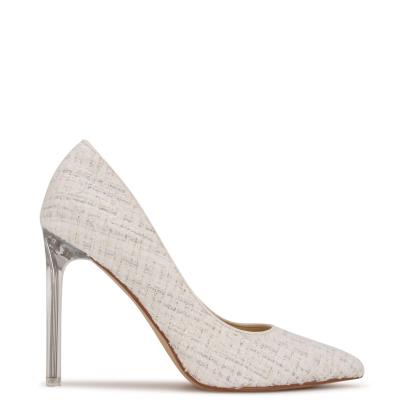 Nine West Tatiana Pointy Tå Pumps Dam Vita | 0926VPMHE