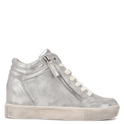 Nine West Tons High Top Hidden Kilklack Sneakers Sneakers Dam Silver | 8413SPODT