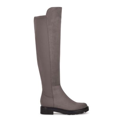 Nine West Tread Over The Knee Lug Sole Stövlar Dam Grå | 7506XPFLV