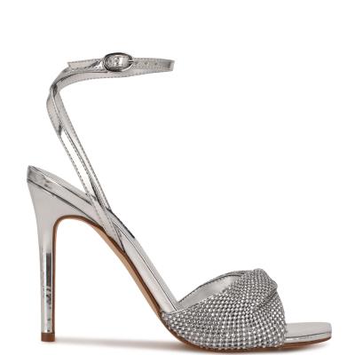 Nine West Twinkle Klackar Finsandaler Dam Silver | 2410MUFIX